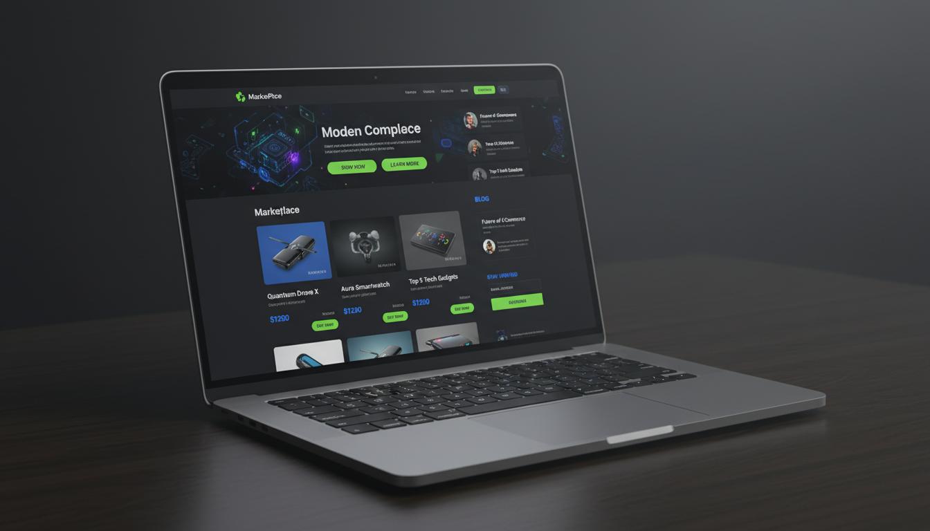 Marketplace com blog integrado, captação de leads e painel admin